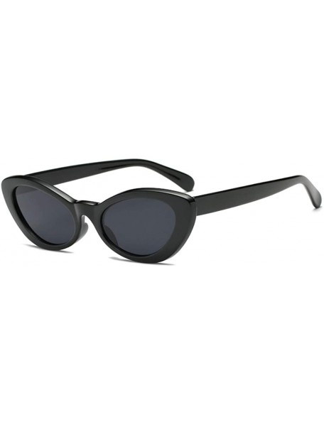 Sport Men and women Oval Sunglasses Fashion Simple Sunglasses Retro glasses - Sand Black - CS18LL0HQU4 $11.44