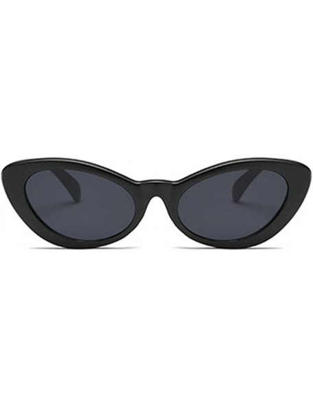 Sport Men and women Oval Sunglasses Fashion Simple Sunglasses Retro glasses - Sand Black - CS18LL0HQU4 $11.44