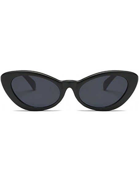 Sport Men and women Oval Sunglasses Fashion Simple Sunglasses Retro glasses - Sand Black - CS18LL0HQU4 $11.44