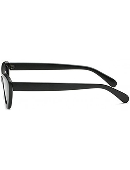 Sport Men and women Oval Sunglasses Fashion Simple Sunglasses Retro glasses - Sand Black - CS18LL0HQU4 $11.44