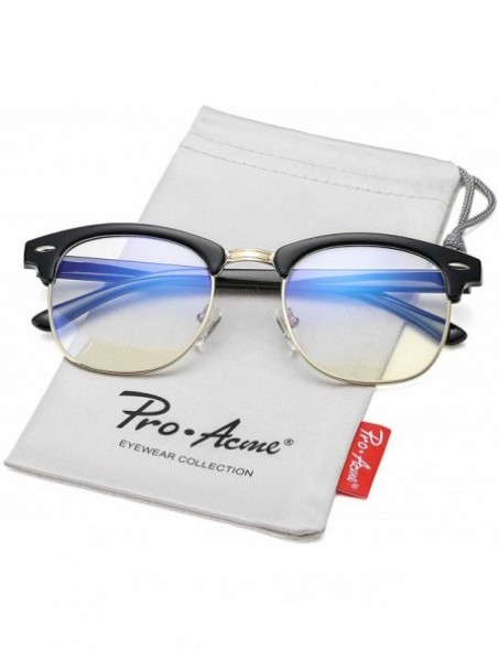 Wayfarer Classic Semi Rimless Polarized Sunglasses with Metal Rivets - A0 Anti-blue Light Lens - C118QYWG6E4 $10.28