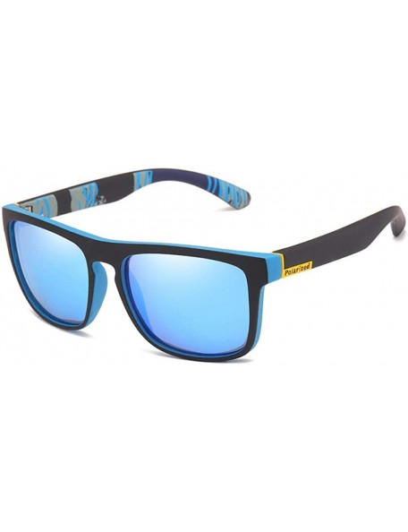 Oversized Polarized sunglasses cycling sports sunglasses anti-UV driving mirror sunglasses polarized - Blue Mask - CR190MQ794...