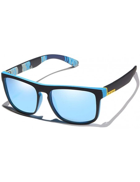 Oversized Polarized sunglasses cycling sports sunglasses anti-UV driving mirror sunglasses polarized - Blue Mask - CR190MQ794...