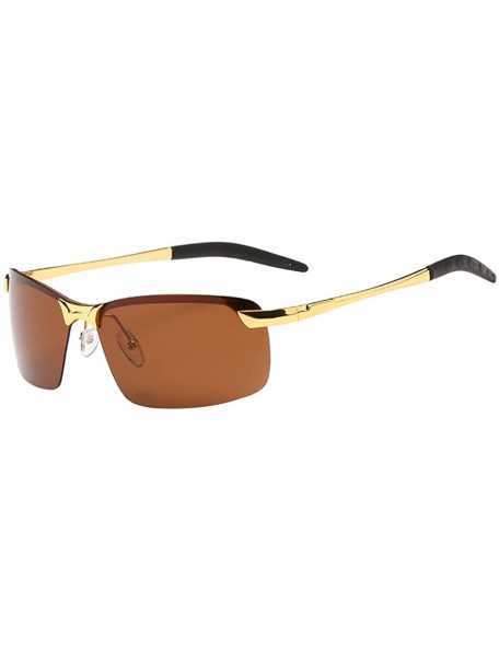 Sport Men's Sports Style Polarized Sunglasses Driving Outdoor Sports Sunglasses Metal Frame - CA17Z307AX8 $10.32