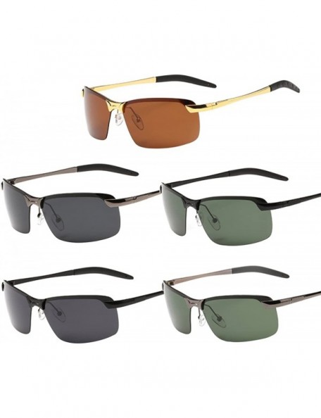 Sport Men's Sports Style Polarized Sunglasses Driving Outdoor Sports Sunglasses Metal Frame - CA17Z307AX8 $10.32