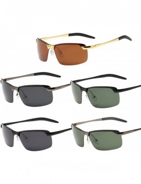 Sport Men's Sports Style Polarized Sunglasses Driving Outdoor Sports Sunglasses Metal Frame - CA17Z307AX8 $10.32