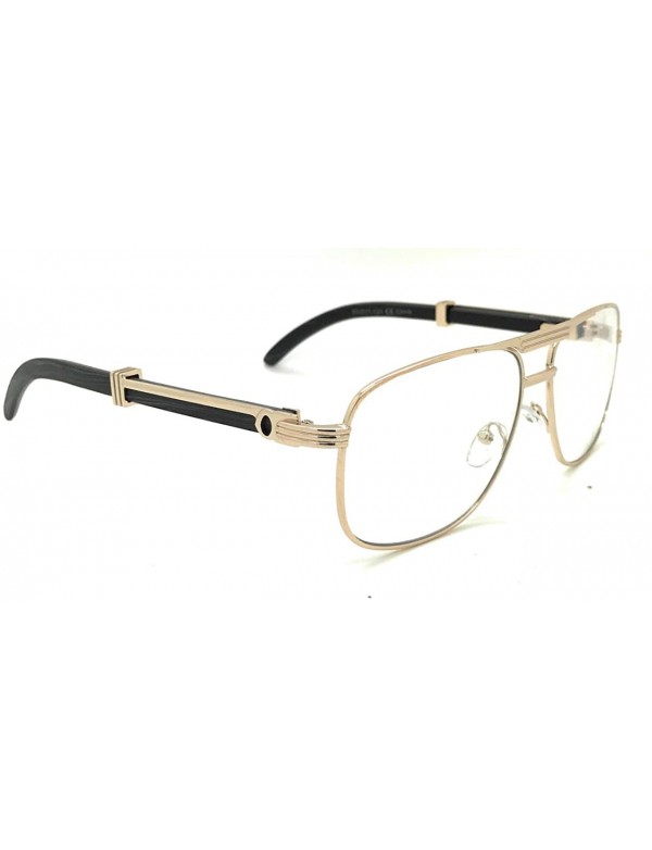 Oval Clear Lenses Art Nouveau Vintage Style Oval Metal Frame Eye Glasses - Gold - C317YW295HI $7.99