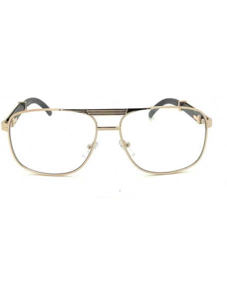 Oval Clear Lenses Art Nouveau Vintage Style Oval Metal Frame Eye Glasses - Gold - C317YW295HI $7.99
