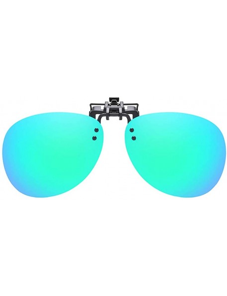 Oval Men Sunglasses Retro Grey Drive Holiday Oval Non-Polarized UV400 - Acid Blue - CK18R82NG6G $10.94