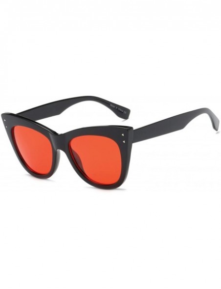 Goggle Feel empowered and make a fashion statement by wearing these unique- high pointed cat eye frame sunglasses - Red - C91...