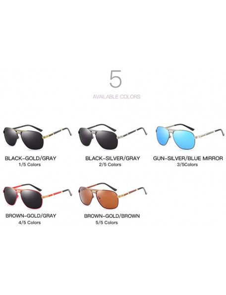 Aviator Sunglasses - men's box sunglasses - polarized driver's glasses - E - C618QTH6M8U $30.21