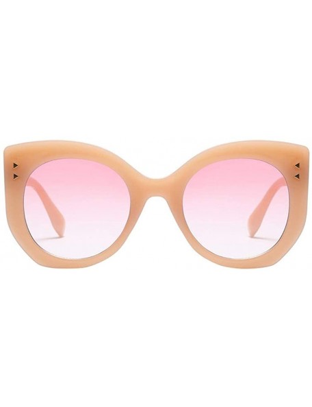 Goggle Women Vintage Big Frame Sunglasses Retro Eyewear Fashion Ladies Radiation Protection Sunglasses - D - C218TMAA7MQ $6.36