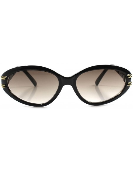 Cat Eye Classic Vintage Fashion 70s 80s Party Costume Womens Cat Eye Sunglasses - Black & Gold - CO188Y58NUO $14.38