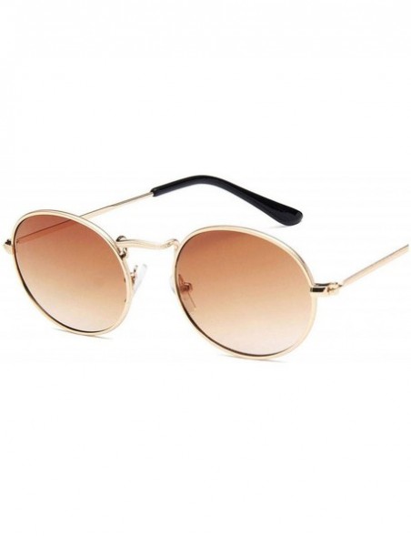 Oval 2019 Small Frame Sunglasses Women Retro Oval Mirror Metal Sun Glasses Vintage Er Lunette De Soleil Femme - CE199CIG2HM $...