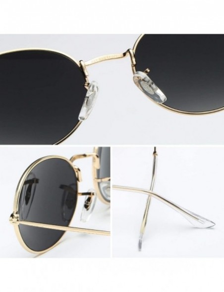 Oval 2019 Small Frame Sunglasses Women Retro Oval Mirror Metal Sun Glasses Vintage Er Lunette De Soleil Femme - CE199CIG2HM $...