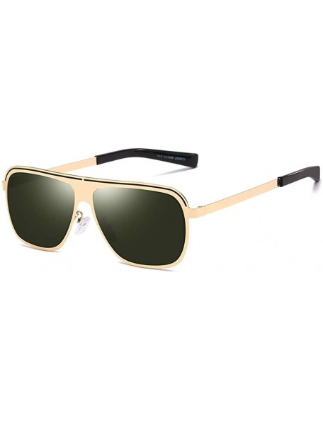 Rectangular Men Sunglasses Fashion Grey Drive Holiday Rectangle Non-Polarized UV400 - Black - C018R4UKIQO $9.82