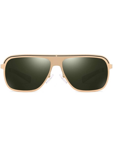 Rectangular Men Sunglasses Fashion Grey Drive Holiday Rectangle Non-Polarized UV400 - Black - C018R4UKIQO $9.82