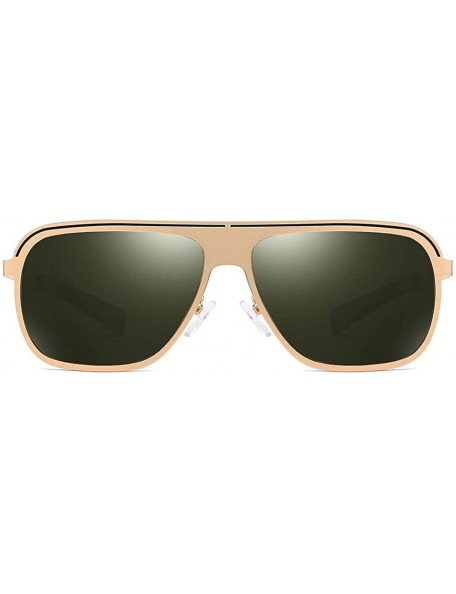 Rectangular Men Sunglasses Fashion Grey Drive Holiday Rectangle Non-Polarized UV400 - Black - C018R4UKIQO $9.82