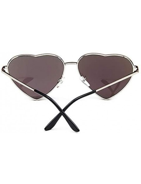 Sport Vintage Heart Shape Sunglasses UV400 Color Coated Metal Frame Eyewear - Rainbow - C418DAAGH8T $11.37