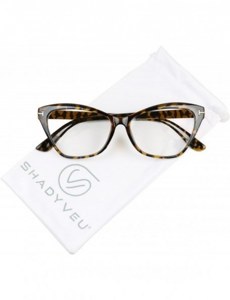 Goggle High Pointed Slim Cat Eye Glasses Sexy Clear Lens Sunglasses - Tortoise Frame - C0180ZEOXG3 $13.86