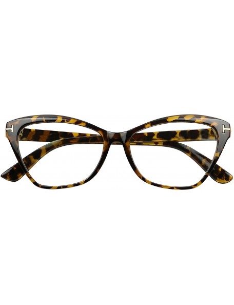 Goggle High Pointed Slim Cat Eye Glasses Sexy Clear Lens Sunglasses - Tortoise Frame - C0180ZEOXG3 $13.86