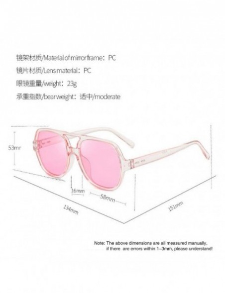 Square Ocean proof UV proof sunglasses polygonal transparent - Transparent Powder Tablets - CB190OZ7TSH $11.31