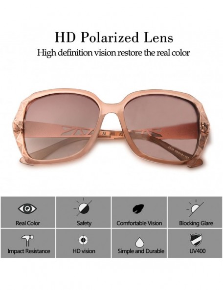 Oversized Women Luxury Classic Oversized Polarized Sunglasses 100% UV Protection Fashion Eyewear - Coffee Frame/Coffee Lens -...