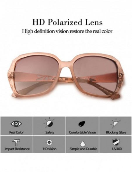 Oversized Women Luxury Classic Oversized Polarized Sunglasses 100% UV Protection Fashion Eyewear - Coffee Frame/Coffee Lens -...
