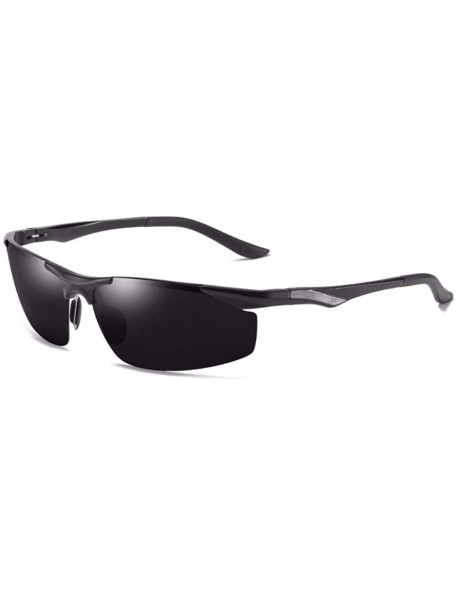 Aviator Male Aluminum Magnesium Polarizing Sunglasses Outdoor Sports Riding Sunglasses Driver's Driving Glasses - A - CQ18Q9E...