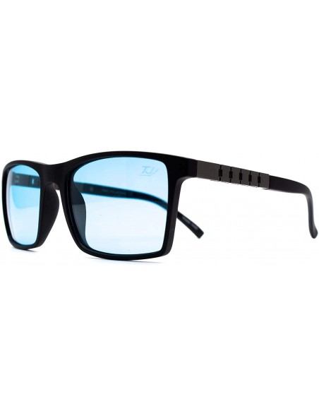 Square p548 Square Style Polarized- for Mens 100% UV PROTECTION - Black-lightblue - C8192TGE2R8 $24.10