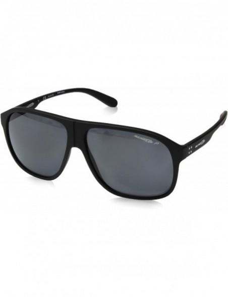 Sport Men's An4243 50-50 Grand Square Sunglasses - Black Rubber/Polarized Grey - CY180GA3XHZ $64.36