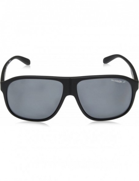 Sport Men's An4243 50-50 Grand Square Sunglasses - Black Rubber/Polarized Grey - CY180GA3XHZ $64.36