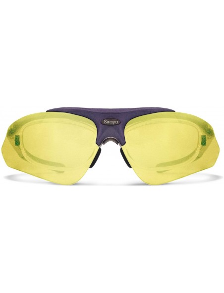 Sport Delta Shiny Purple Running Sunglasses with ZEISS P2140 Yellow Tri-flection Lenses - C918KN2L8U2 $13.54