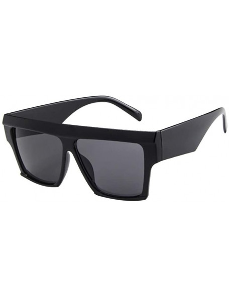 Square Cool Sunglasses-Women Men Vintage Retro Glasses Big Frame Sunglasses Eyewear Square Sunglasses (C) - C - CK18R3KTSR6 $...