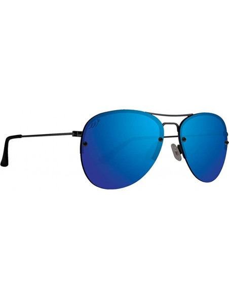 Aviator 2 Epoch Emerson Aviator Polarized Sunglasses Blue Mirror and Smoke Lenses - CW196MTDYKH $41.28