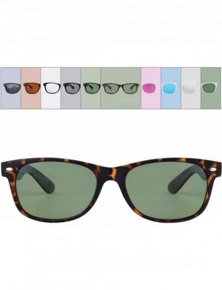 Oval Classic 80s Wayfarer Sunglasses for Men and Women - Retro Frame-Polarized Shades - C318AINKEO8 $11.19