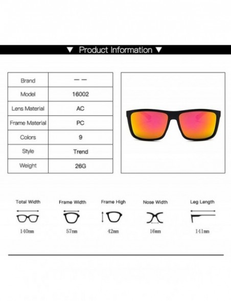 Square Fashion Sunglasses Men Square Sun Glasses Er UV400 Protection Shades Oculos De Sol Hombre Driver - C3 - CM198AH8YTN $3...