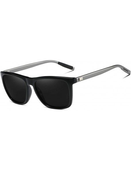 Sport Men Women Polarized Sunglasses Aluminum Magnesium Alloy Driving Sun Glasses Shades Male 90083 - Black Grey - CJ18X4I29H...