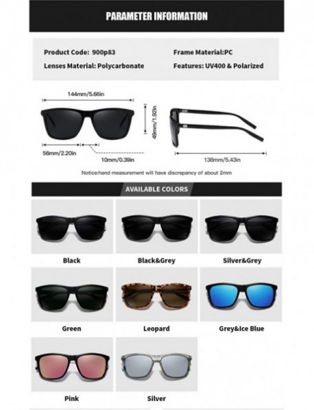 Sport Men Women Polarized Sunglasses Aluminum Magnesium Alloy Driving Sun Glasses Shades Male 90083 - Black Grey - CJ18X4I29H...