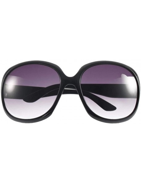 Round Womens Round Cat Eye Sunglasses Fashion Frame Eyewear - Black - C118K67R4MK $8.82