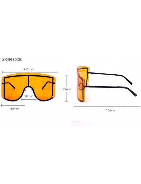 Goggle Big Frame Personality Sunglasses Windproof Sunglasses Colorful Frame Goggles - 5 - CF190EYAZC8 $30.80