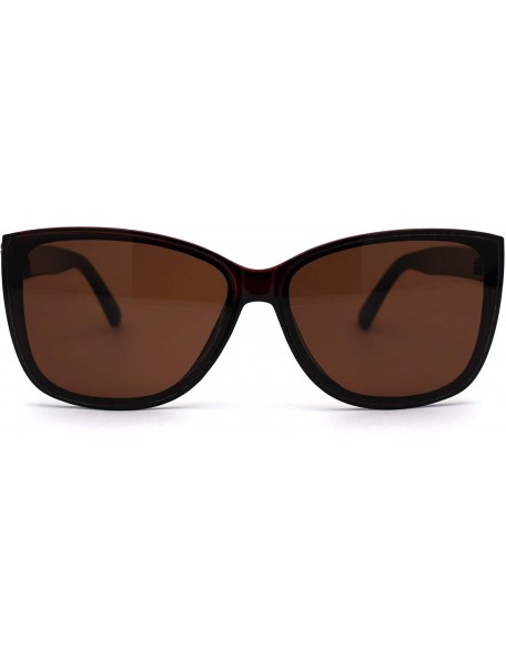 Butterfly Womens 90s Glitter Visor Butterfly Chic Cat Eye Retro Sunglasses - Brown Gold Brown - C1196R6WSUS $13.60