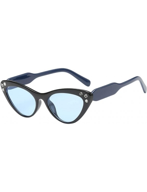 Cat Eye Polarized Sunglasses Glasses Vintage - D - CA190NDL2QM $7.27