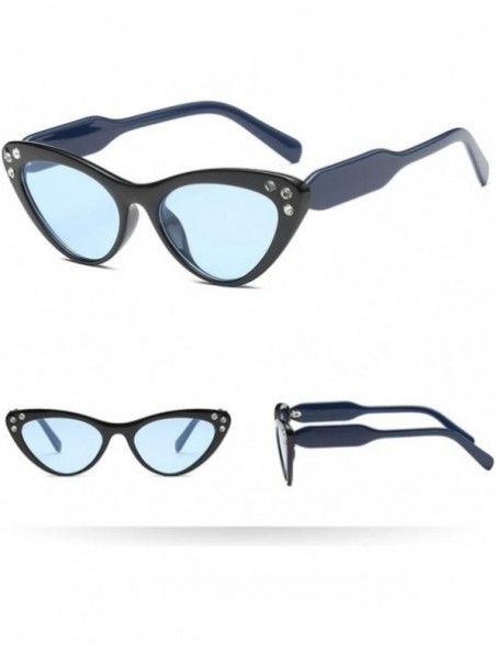 Cat Eye Polarized Sunglasses Glasses Vintage - D - CA190NDL2QM $7.27