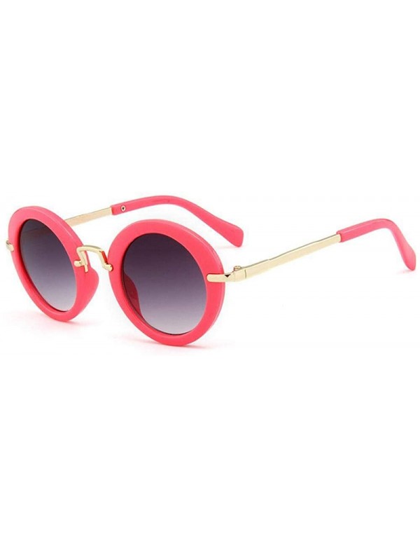 Round 2019 Kids Sunglasses Boys Brand Children Round Sun Glasses For Girls Baby Black - Red - CO18XDURDG2 $10.63