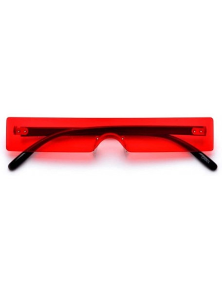 Sport Fashion Siamese Square Square Frame Sunglasses Frameless Men's and Women's Sunglasses - 2 - CX190DUS4E3 $39.28