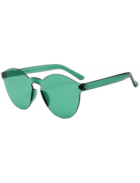 Rimless Rimless Sunglasses Women Transparent Candy Color Tinted Frameless Glasses Eyewear (C) - C - CY1902WS7T6 $11.07