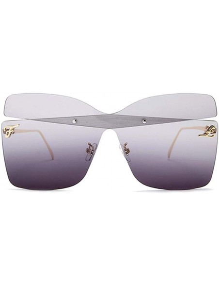 Oversized Oversized Butterfly Shape Women Sunglasses Colorful Trimming Big Box Sun Glasses Pink - C6 - CL198UGLUET $11.39