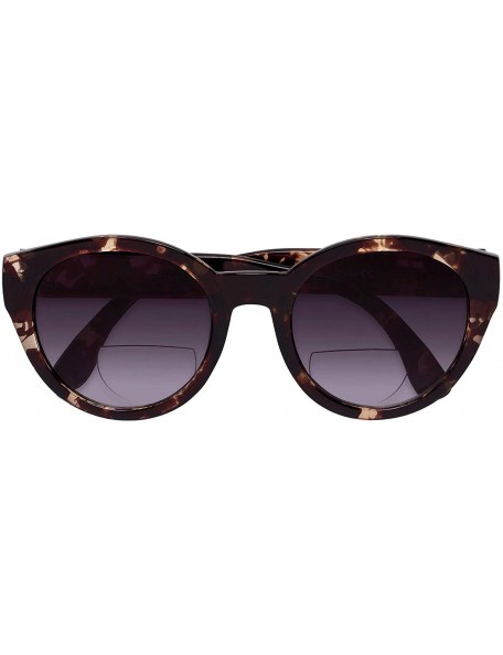 Round Womens Round Cat Eye Bifocal Sunglasses - 2 Pair Included with Soft Carrying Cases - Tortoise - CI196WE7K2Z $13.45