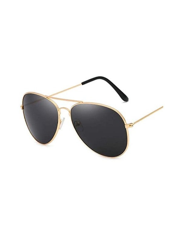 Goggle Ladies Sunglasses Vintage Metal Glasses Shopping Mirror Ladies Sunglasses (Color GoldGray) - Goldgray - CZ198MYO4I2 $1...
